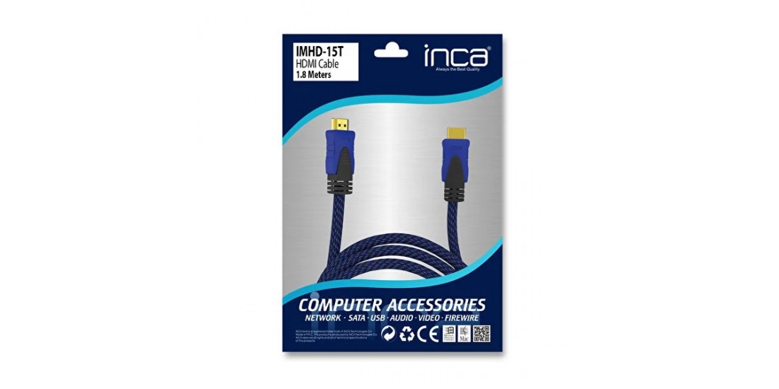 Inca IMHD-15T 1.8M HDMI Kablo Inca IMHD-15T 1.8M HDMI Kablo